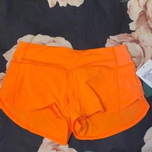 highlighter orange rare speed up shorts 2.5”